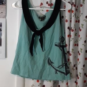 Aqua sailor top
